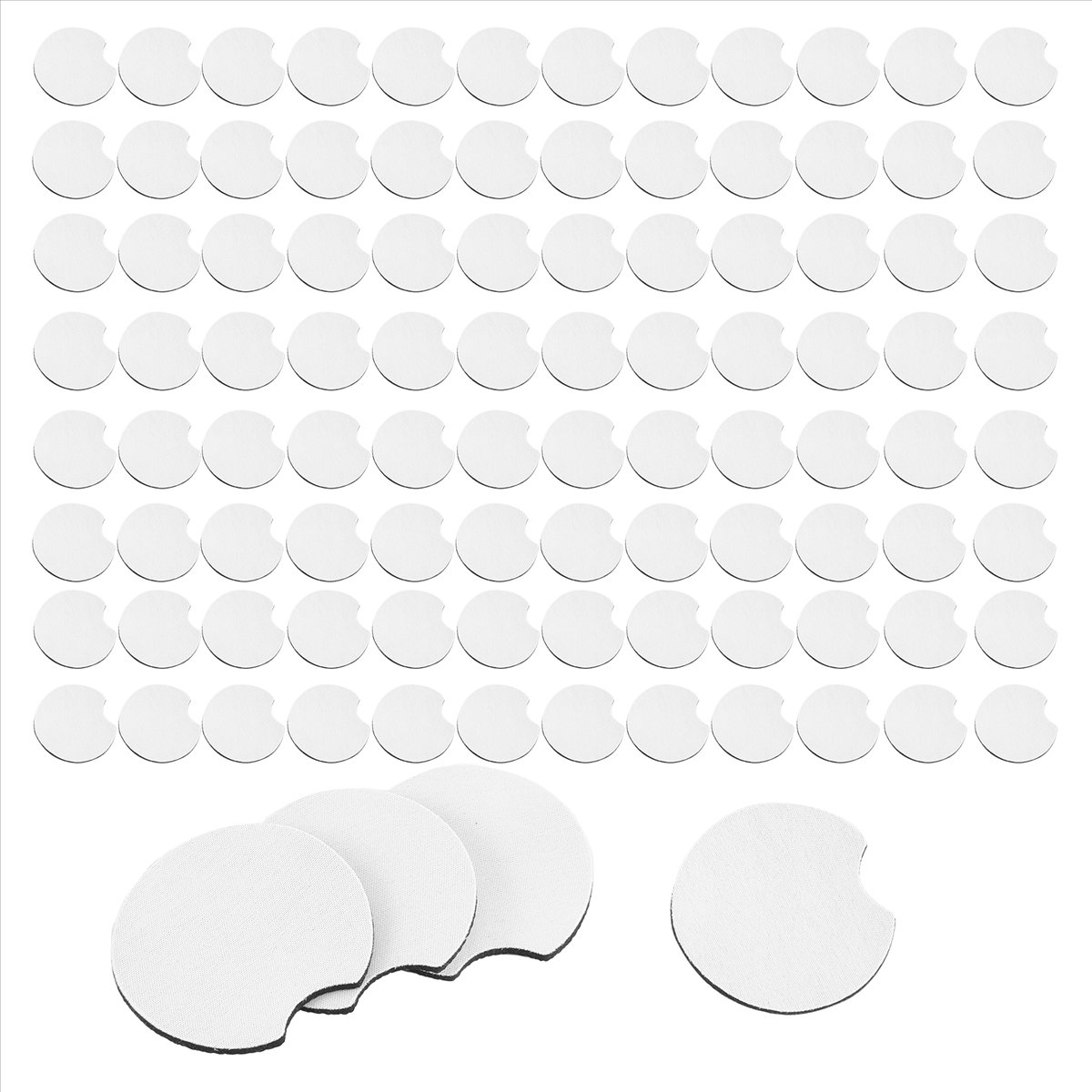 Coaster Sublimation Blank - AA83 100 szt. podstawek samochodowych do