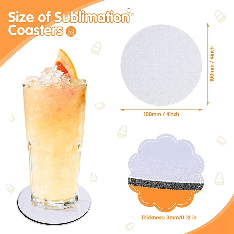 Podkładki pod kubki do sublima – Coaster Sublimation Blank recenzja i cena