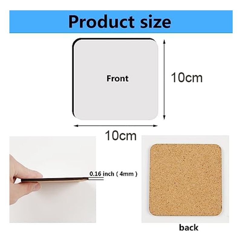 BHBL 12 szt. Kwadratowe podkła – Coaster Sublimation Blank recenzja i cena